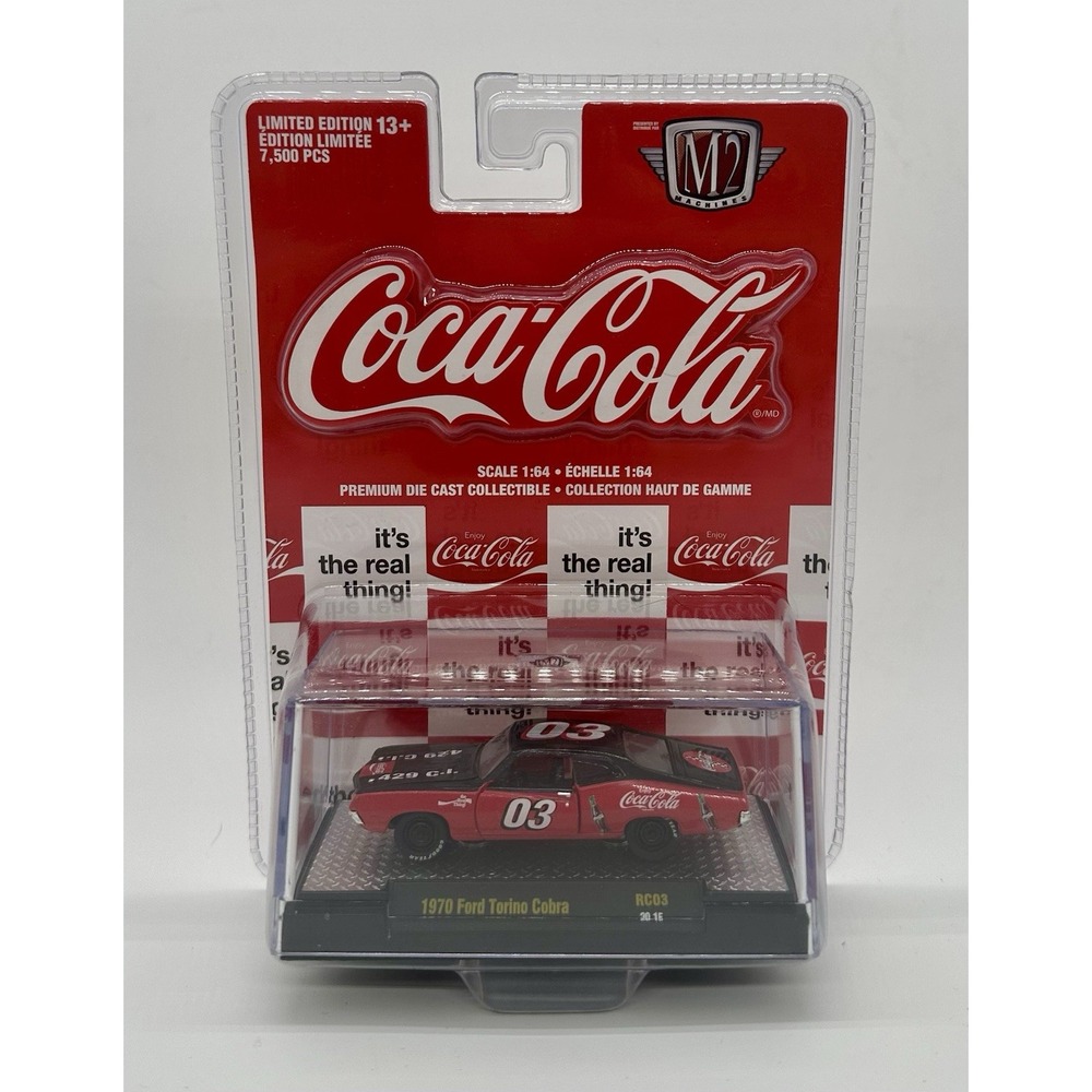 M2 Machines Coca-Cola 1970 Ford Torino Cobra Red 1:64 Diecast NEW